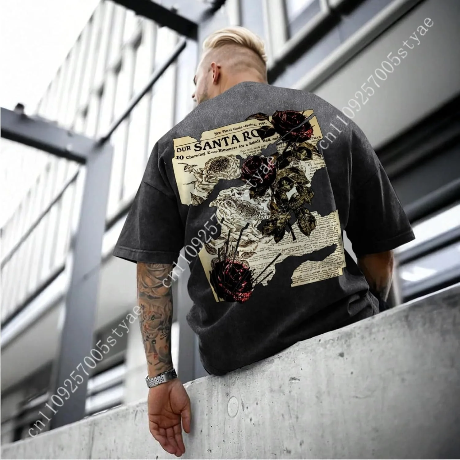 남성용 워싱 티셔츠, 오버사이즈 빈티지 그래픽 티셔츠, - Acid Wash Vintage Graphic T Shirt 리뷰 및 가격